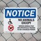 Signmission No Animals Except Service Animals, 14 in W x Rectangle, Plastic OS-2PACK-NS-P-1014-L-16016 - alternate 5